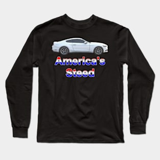 America's Steed - White Pastel Long Sleeve T-Shirt